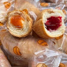 Мікс круасанів з начинкою (абрикос/вишня/пряжене молоко/шоколад) ящик 1,2 кг