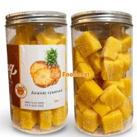 Мармелад зі смаком ананаса «KING», мармеладні кубики з ананаса, мармелад ананас (банка 500 грам)