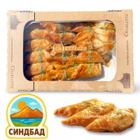 Пахлава «Синдбад» з горіхами ящик 950 грам | Пахлава з медом, волоськими горіхами, арахісом, зверху фісташка